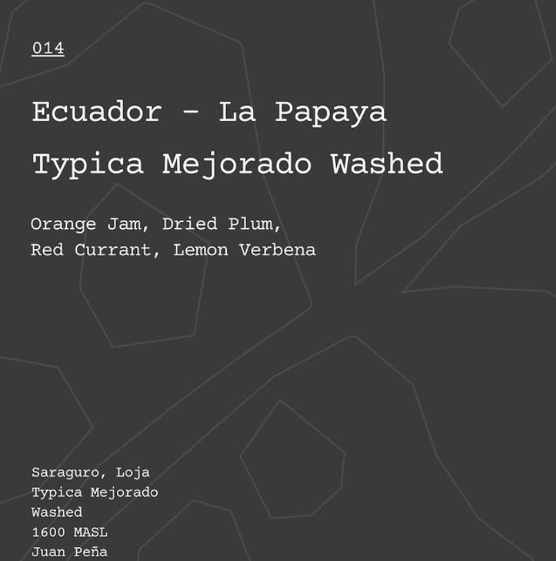 La Papaya Typica Mejorado Washed