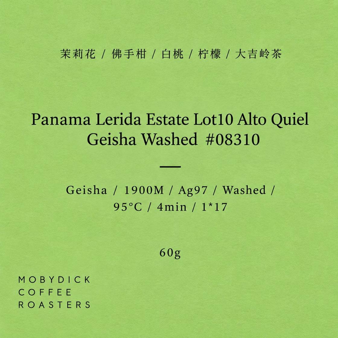 Panama Lerida Estate Lot10 Alto Quiel Geisha Washed #08310